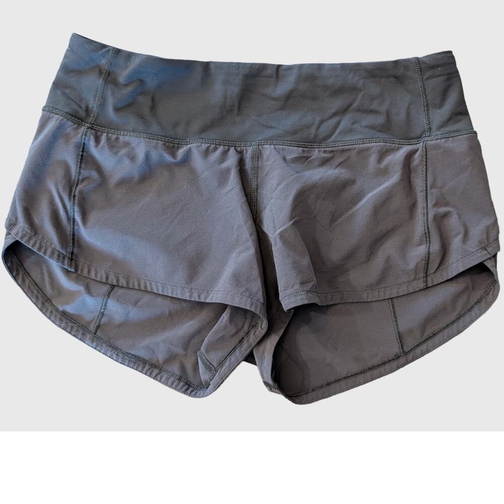 Lululemon Speed Short 2.5 Low Rise Black Size 2 Lined Running Shorts